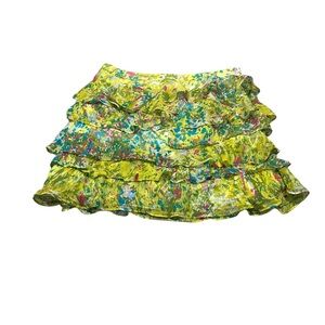 ELIOT tiered silk skirt